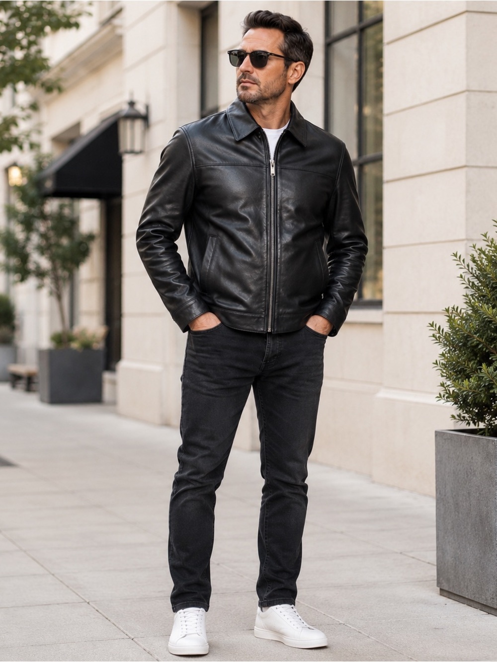 Decrum Genuine Leather Black Jacket XXL NWT Quilted Lined